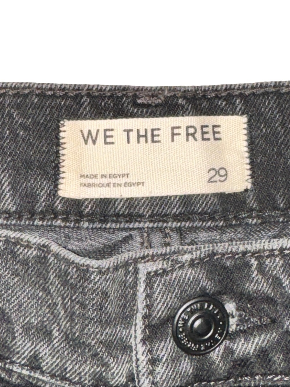 We The Free Washed Black Wide-Leg Flare Jeans, Size 29 - Picture 4 of 12